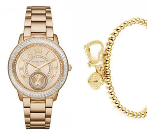  Shop Authentic Michael Kors Madelyn Quartz Gold Dial Gold Steel Strap Watch For Women - MK6287 - Luxxuri