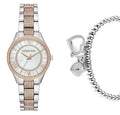  Shop Authentic Michael Kors Lauryn Quartz Mother of Pearl White Dial Two Tone Steel Strap Watch For Women - MK4366 - Luxxuri