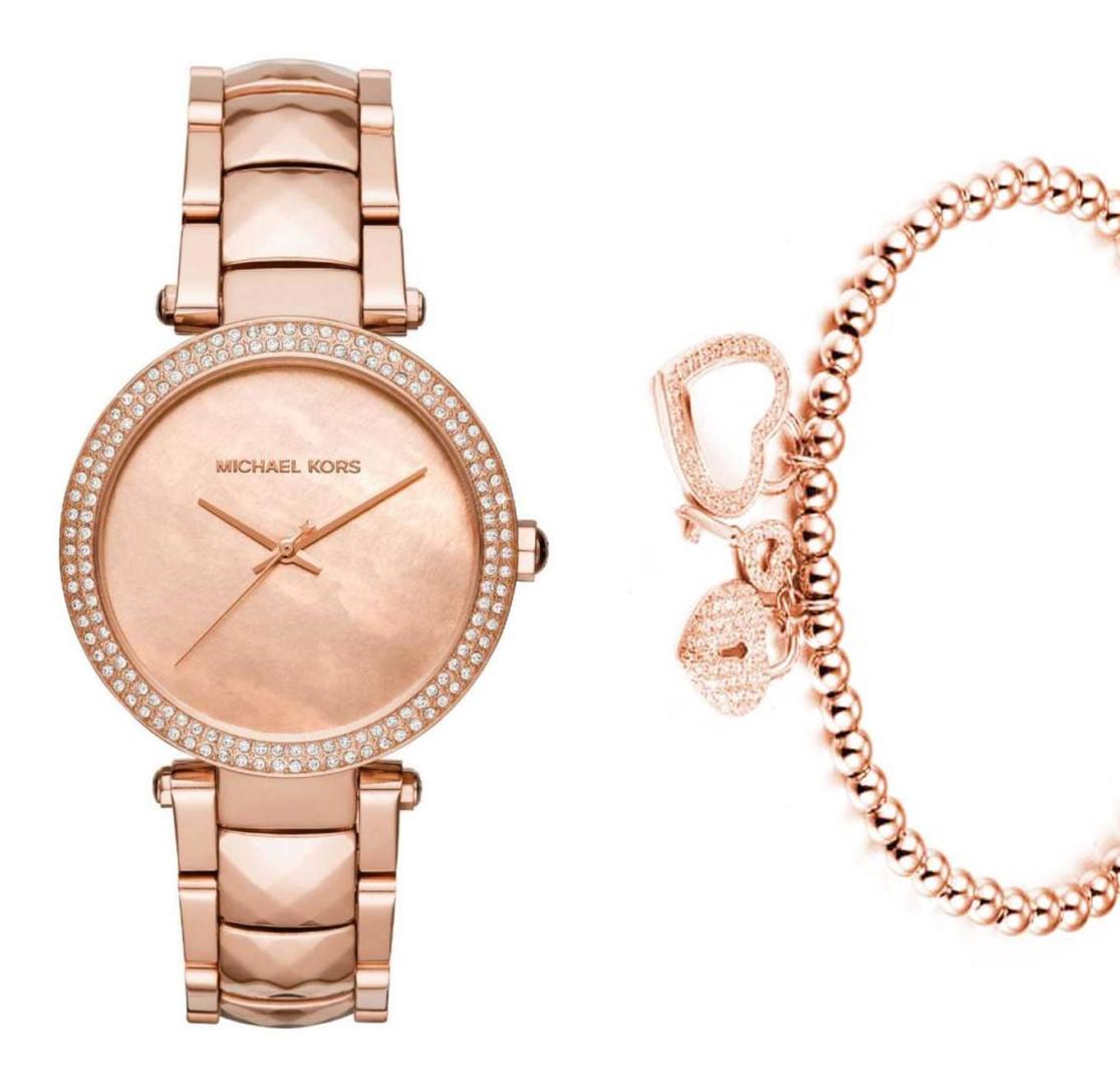 Shop Authentic Michael Kors Parker Rose Gold Dial with Diamonds Rose Gold Steel Strap Watch for Women - MK6426 - Luxxuri