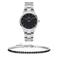  Shop Authentic Daniel Wellington Iconic Link Black Dial Silver Steel Strap Watch For Women - DW00100208 - Luxxuri