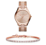 Shop Authentic Michael Kors Slim Runway Rose Gold Dial Two Tone Steel Strap Watch for Women - MK4294 - Luxxuri