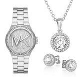  Shop Authentic Michael Kors Lennox Quartz Silver Dial Silver Steel Strap Watch For Women - MK7234 - Luxxuri