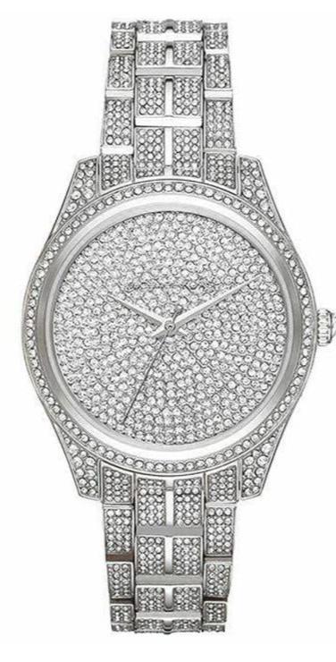  Shop Authentic Michael Kors Lauryn Analog Crystals Silver Dial Silver Steel Strap Watch For Women - MK3717 - Luxxuri