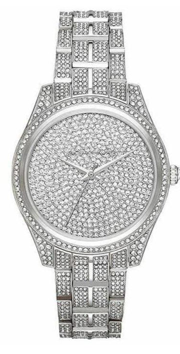  Shop Authentic Michael Kors Lauryn Analog Crystals Silver Dial Silver Steel Strap Watch For Women - MK3717 - Luxxuri