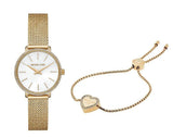  Shop Authentic Michael Kors Pyper Quartz Mother of Pearl White Dial Gold Mesh Bracelet Watch For Women - MK4619 - Luxxuri