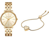 Shop Authentic Michael Kors Pyper Quartz Gold Dial Gold Steel Strap Watch For Women - MK3898 - Luxxuri