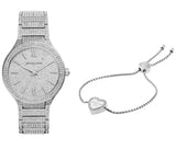  Shop Authentic Michael Kors Kerry Crystal Pave Silver Dial Silver Steel Strap Watch For Women - MK3359 - Luxxuri