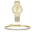  Shop Authentic Tommy Hilfiger Lynn Quartz Gold Dial Gold Mesh Bracelet Watch For Women - 1781864 - Luxxuri