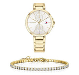  Shop Authentic Tommy Hilfiger Angela White Dial Gold Steel Strap Watch for Women - 1782128 - Luxxuri