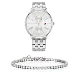  Shop Authentic Tommy Hilfiger Jenna Quartz White Dial Silver Steel Strap Watch for Women - 1782068 - Luxxuri