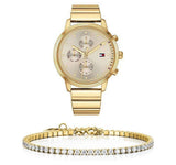  Shop Authentic Tommy Hilfiger Blake White Dial Gold Steel Strap Watch for Women - 1781905 - Luxxuri