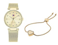  Shop Authentic Tommy Hilfiger Lynn Quartz Gold Dial Gold Mesh Bracelet Watch For Women - 1781864 - Luxxuri