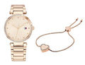  Shop Authentic Tommy Hilfiger Lynn Quartz Rose Gold Dial Rose Gold Steel Strap Watch For Women - 1782237 - Luxxuri