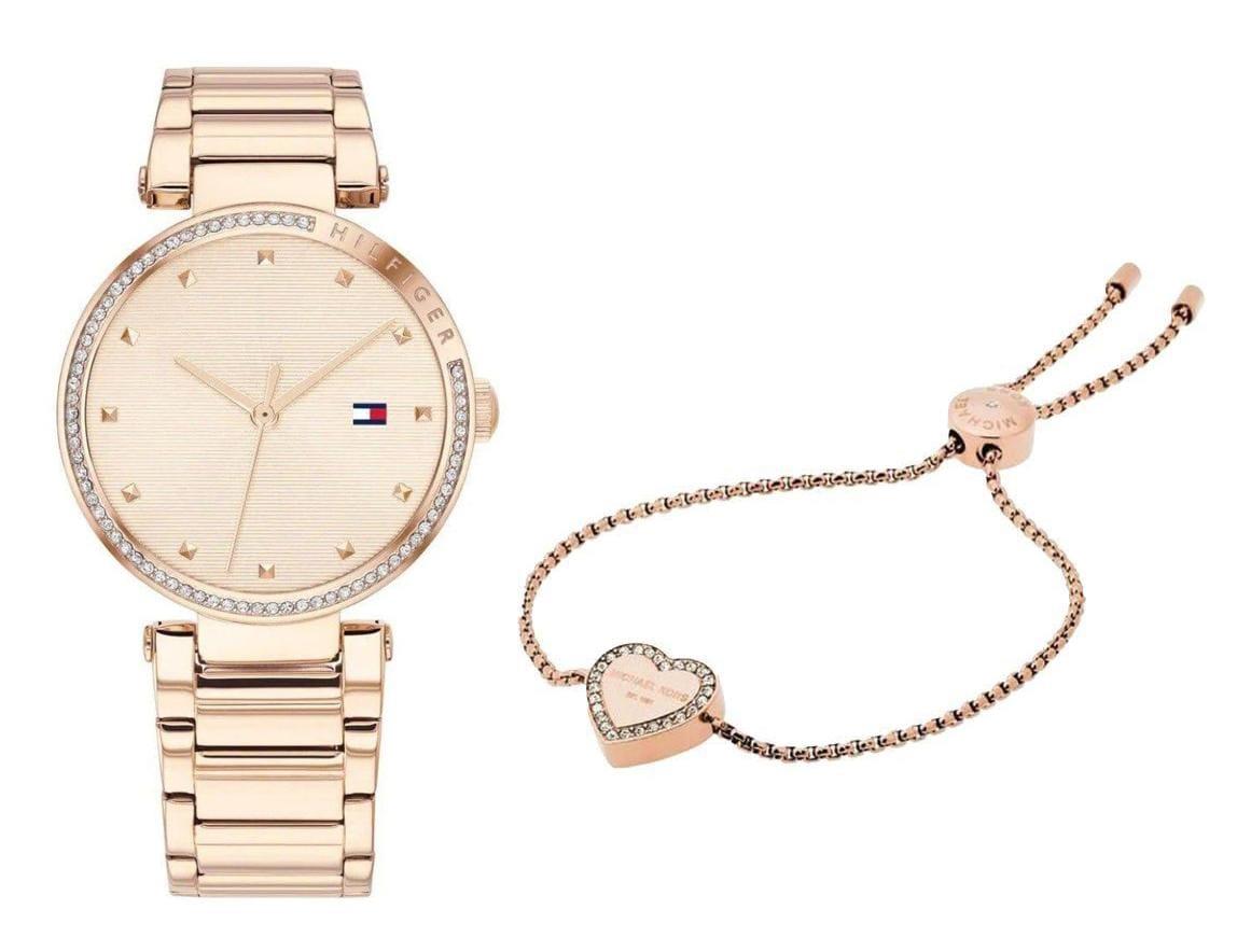  Shop Authentic Tommy Hilfiger Lynn Quartz Rose Gold Dial Rose Gold Steel Strap Watch For Women - 1782237 - Luxxuri