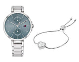  Shop Authentic Tommy Hilfiger Angela Blue Dial Silver Steel Strap Watch for Women - 1782126 - Luxxuri