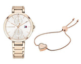  Shop Authentic Tommy Hilfiger Angela Quartz White Dial Rose Gold Steel Strap Watch for Women - 1782124 - Luxxuri