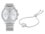  Shop Authentic Tommy Hilfiger Blake Diamonds Silver Dial Silver Mesh Bracelet Watch for Women - 1782301 - Luxxuri