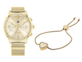 Shop Authentic Tommy Hilfiger Blake Quartz Gold Dial Gold Mesh Bracelet Watch for Women - 1782302 - Luxxuri