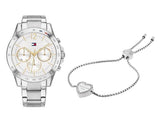  Shop Authentic Tommy Hilfiger Haven Multifunction Chronograph White Dial Silver Steel Strap Watch For Women - 1782194 - Luxxuri