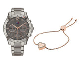  Shop Authentic Tommy Hilfiger Haven Chronograph Quartz Grey Dial Grey Steel Strap Watch For Women - 1782196 - Luxxuri