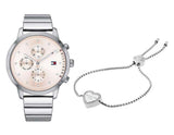  Shop Authentic Tommy Hilfiger Blake Pink Dial Silver Steel Strap Watch for Women - 1781904 - Luxxuri