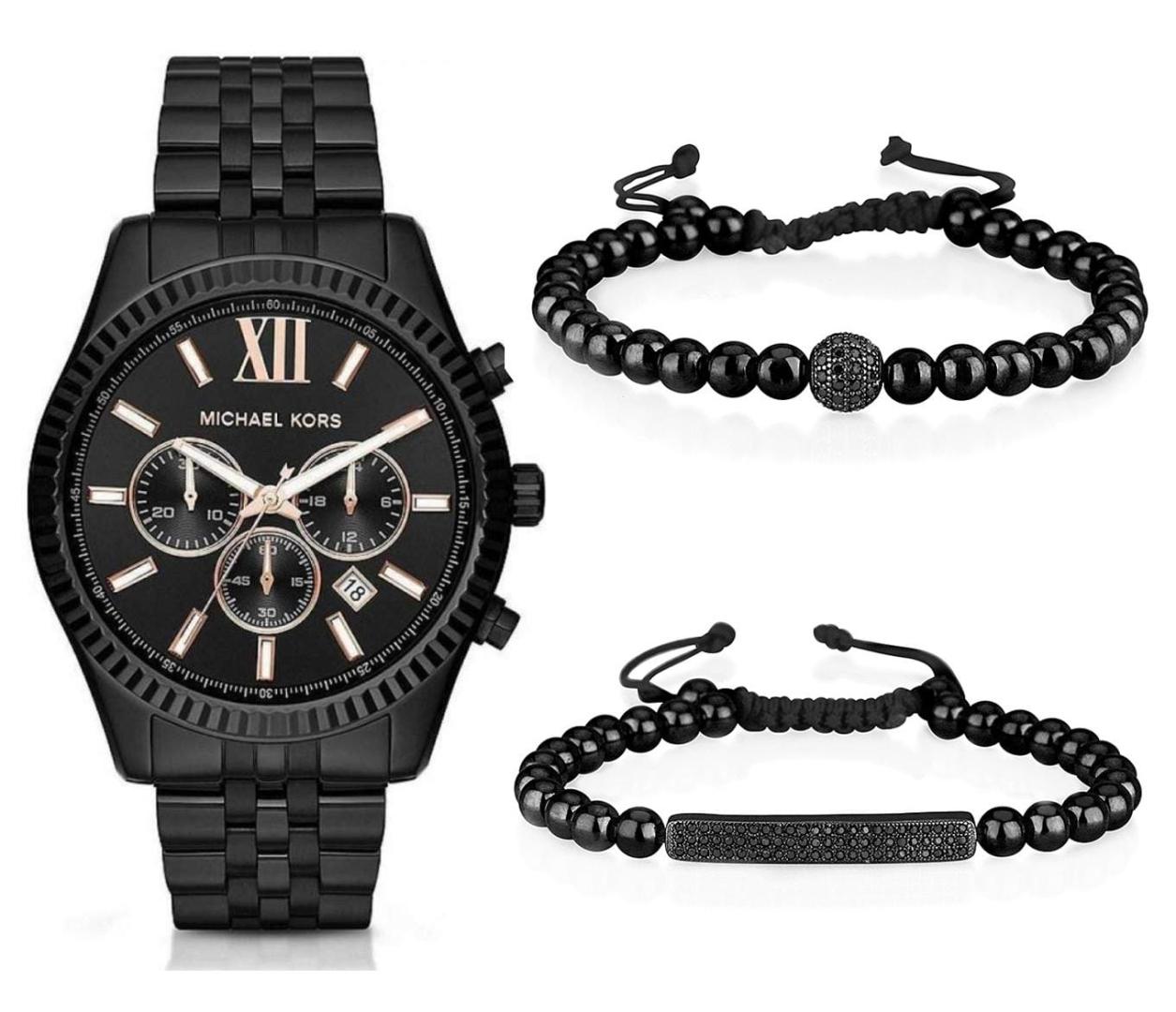  Shop Authentic Michael Kors Lexington Chronograph Black Dial Black Steel Strap Watch For Men - MK8467 - Luxxuri