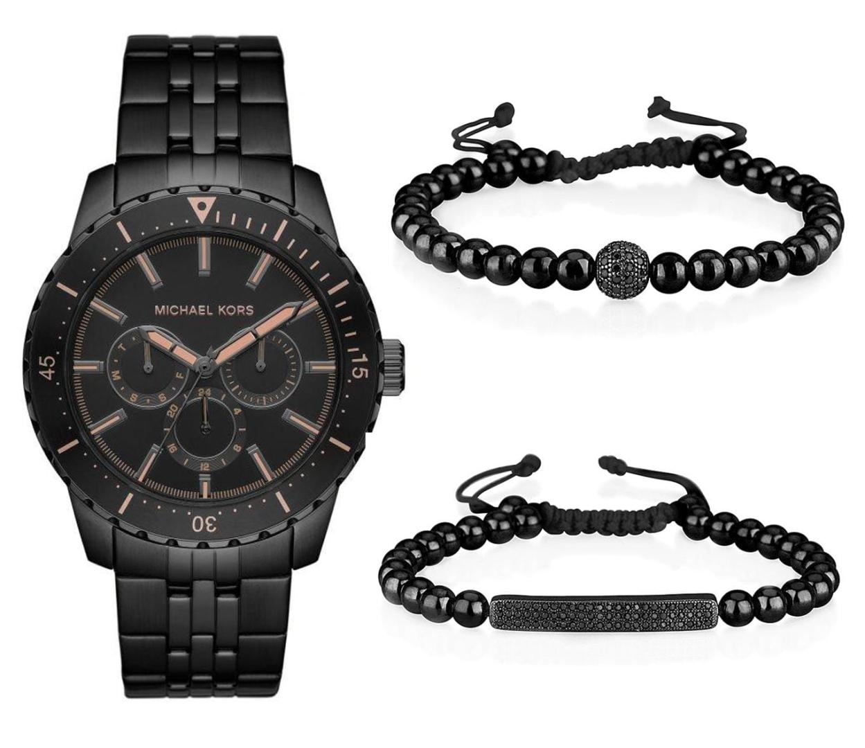  Shop Authentic Michael Kors Cunningham Chronograph Black Dial Black Steel Strap Watch For Men - MK7157 - Luxxuri