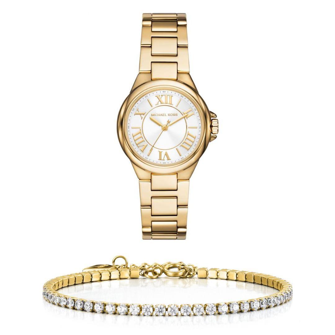  Shop Authentic Michael Kors Camille Quartz White Dial Gold Steel Strap Watch For Women - MK7255 - Luxxuri