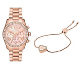  Shop Authentic Michael Kors Lexington Chronograph Rose Gold Dial Rose Gold Steel Strap Watch for Women - MK7242 - Luxxuri