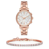  Shop Authentic Michael Kors Sofie Chronograph Mother of Pearl White Dial Rose Gold Steel Strap Watch For Women - MK6576 - Luxxuri