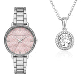  Shop Authentic Michael Kors Pyper Three Hand Pink Dial Silver Steel Strap Watch For Women - MK4631 - Luxxuri