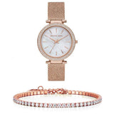 Shop Authentic Michael Kors Darci Quartz Mother of Pearl White Dial Rose Gold Mesh Bracelet Watch For Women - MK4519 - Luxxuri