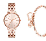  Shop Authentic Michael Kors Pyper Three-Hand Rose Gold Dial Rose Gold Steel Strap Watch For Women - MK3897 - Luxxuri