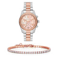  Shop Authentic Michael Kors Lexington Chronograph Rose Gold Dial Two Tone Steel Strap Watch For Women - MK7219 - Luxxuri