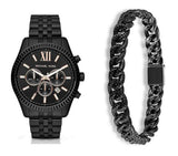  Shop Authentic Michael Kors Lexington Chronograph Black Dial Black Steel Strap Watch For Men - MK8467 - Luxxuri