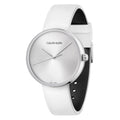  Shop Authentic Calvin Klein Full Moon White Dial White Leather Strap Watch for Women - K8Y231L6 - Luxxuri