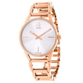  Shop Authentic Calvin Klein Stately White Dial Rose Gold Steel Strap Watch for Women - K3G23626 - Luxxuri
