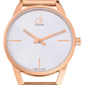  Shop Authentic Calvin Klein Stately White Dial Rose Gold Steel Strap Watch for Women - K3G23626 - Luxxuri