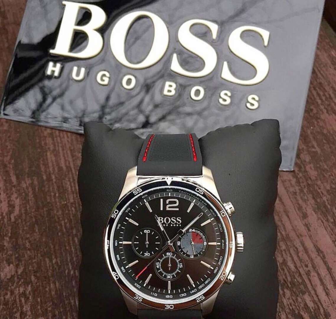  Shop Authentic Hugo Boss Professional Black Dial Black Silicone Strap Watch for Men - 1513525 - Luxxuri