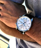  Shop Authentic Hugo Boss Navigator White Dial Brown Leather Strap Watch for Men - 1513495 - Luxxuri