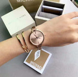  Shop Authentic Michael Kors Jaryn Rose Gold Dial Rose Gold Steel Strap Watch For Women - MK3547 - Luxxuri