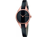  Shop Authentic Calvin Klein Rebel Black Dial Black Leather Strap Watch for Women - K8P236C1 - Luxxuri