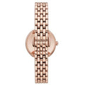 Emporio Armani Rosa Quartz Mother of Pearl Black Dial Rose Gold Steel Strap Watch For Women - AR11372