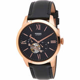  Shop Authentic Fossil Townsman Automatic Black Dial Black Leather Strap Watch for Men - ME3170 - Luxxuri