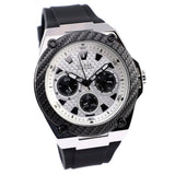  Shop Authentic Guess Legacy White Dial Black Rubber Strap Watch For Men - W1049G3 - Luxxuri