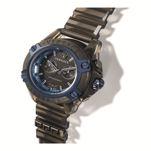  Shop Authentic Versace icon Active Chronograph Black Dial Black Silicone Strap Watch For Men - VEZ700622 - Luxxuri