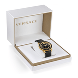  Shop Authentic Versace Code Quartz Black Dial Black Leather Strap Watch For Men - VEPO00320 - Luxxuri