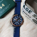  Shop Authentic Fossil Bannon Multifunction Blue Dial Blue Silicone Strap Watch for Men - BQ2498 - Luxxuri