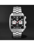  Shop Authentic Tag Heuer Monaco Automatic Chronograph Black Dial Silver Steel Strap Watch for Men - CBL2113.BA0644 - Luxxuri
