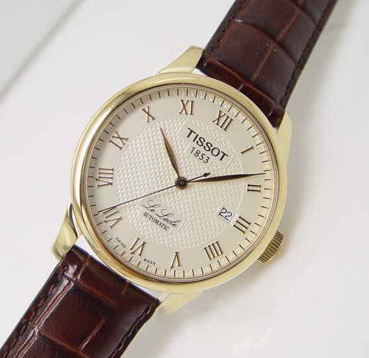  Shop Authentic Tissot Le Locle Automatic Gold Dial Brown Leather Strap Watch For Men - T41.5.413.73 - Luxxuri